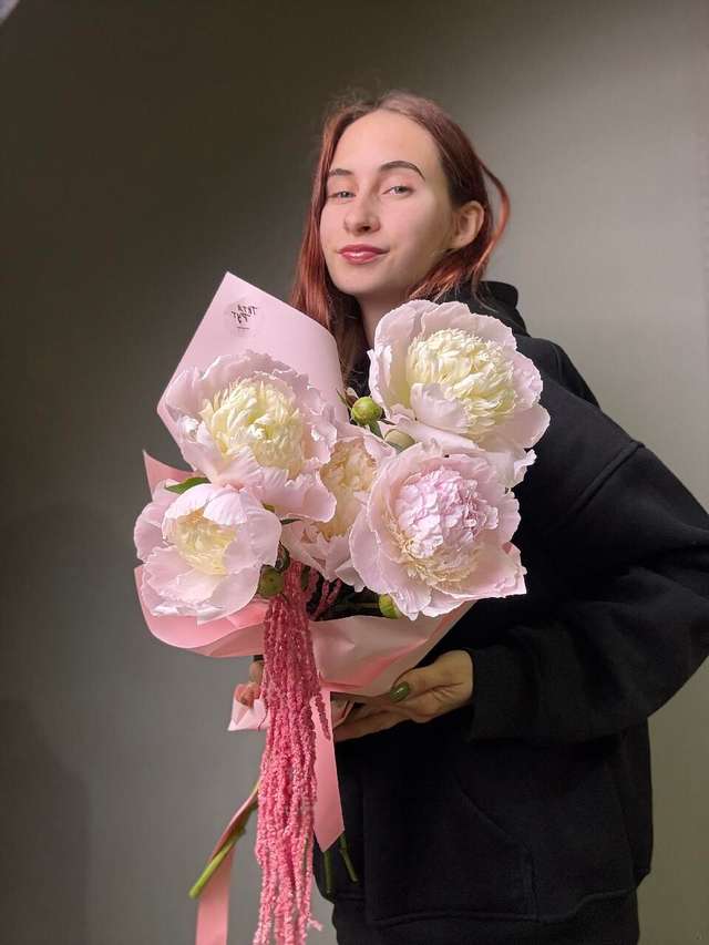 Моно зефирные пионы